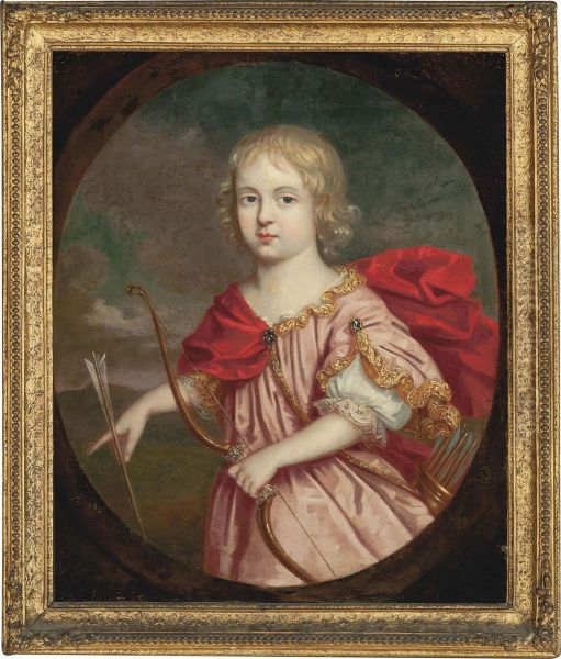 Portrait Of A Young Girl As Cupid Oil Painting by Cornelis Huysmans