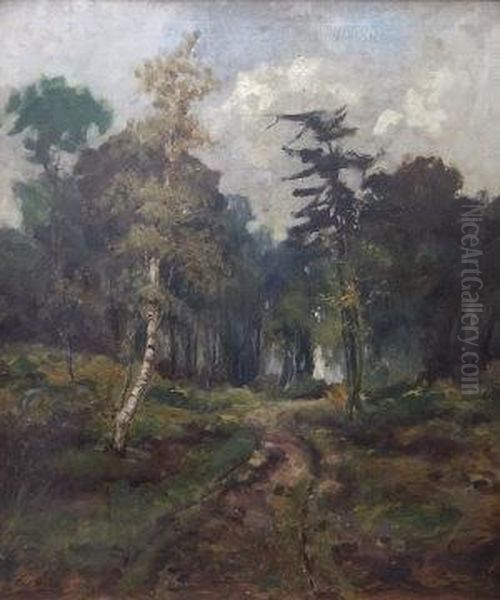 Woodland Scene Oil Painting by George Hyde Pownall