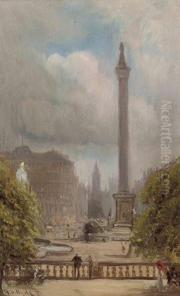 Trafalgar Square Oil Painting by George Hyde Pownall