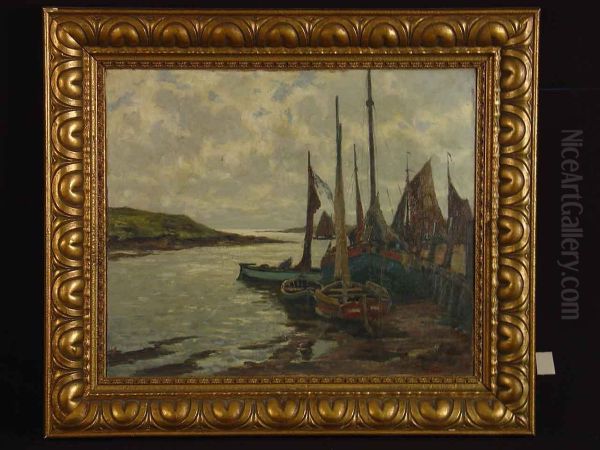 Segelhafen An Mittelmeerkuste Oil Painting by Herman Hyneman