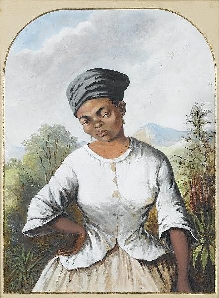 Young Xhosa Woman In European Dress Oil Painting by Frederick Timpson I'Ons