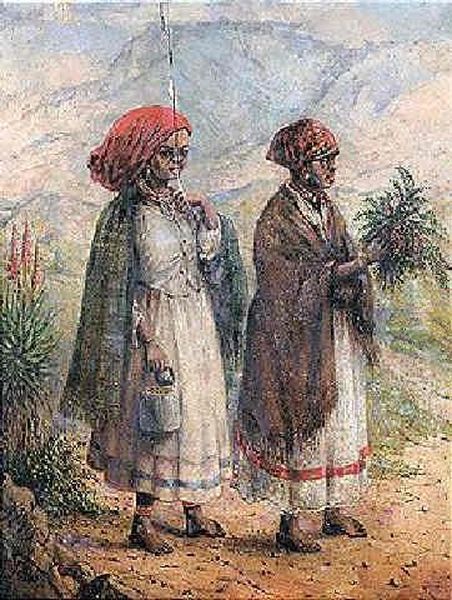 Two African Woman Oil Painting by Frederick Timpson I'Ons