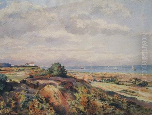 Near Lowestoft Looking Towards Yarmouth Oil Painting by John Thomas Selwin Ibbetson