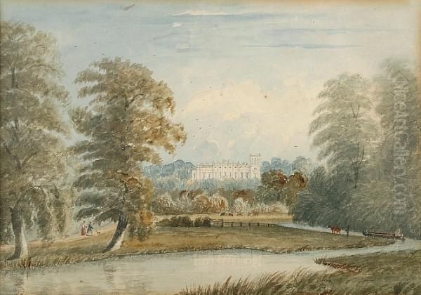 Shrubland From The Gipping Oil Painting by John Thomas Selwin Ibbetson