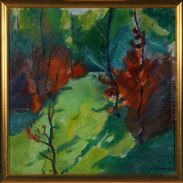 Autumn Scenery Oil Painting by Immanuel Ibsen