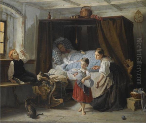 The Newborn Oil Painting by Gustav Igler