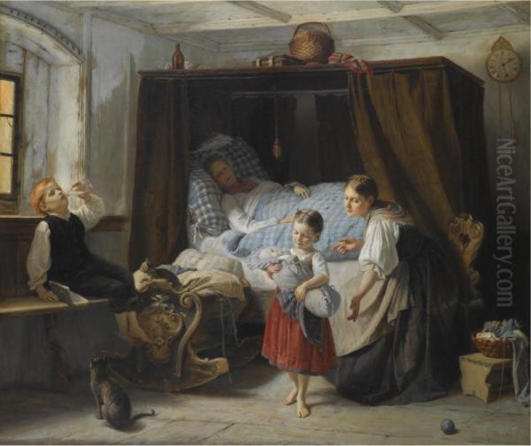 The Newborn Oil Painting by Gustav Igler