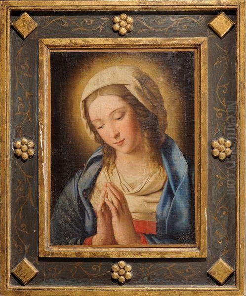 Vierge Aux Mains Jointes Oil Painting by Giovanni Battista Salvi