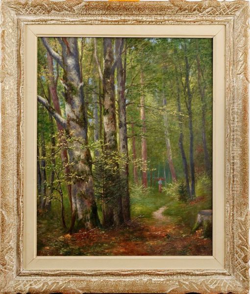 Bokskog Oil Painting by Franz Josef Georg Illem