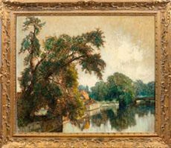 Am Allerwehr In Celle Oil Painting by Arthur Illies