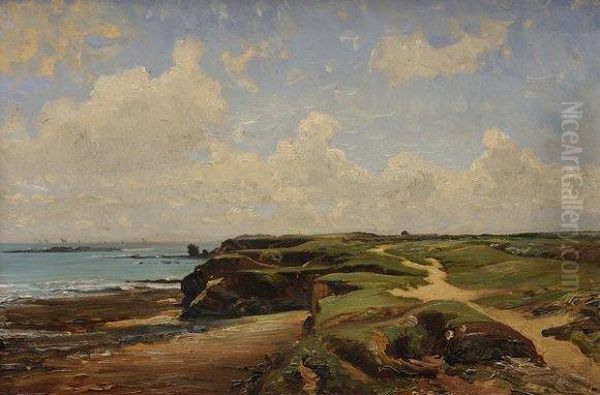 Bretignoles Sur Mer Oil Painting by Edouard Auguste Imer