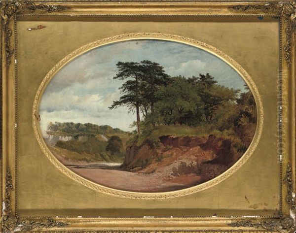 A Summer Landscape Oil Painting by John William Inchbold