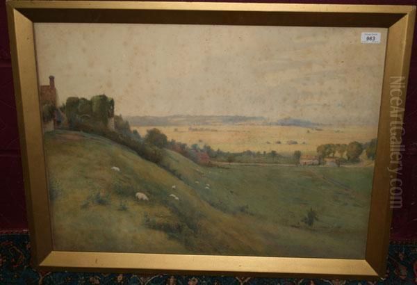 Extensive Landscape Entitled Oil Painting by Stanley Inchbold