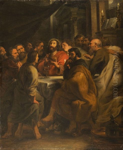 Ultima Cena Oil Painting by Angelo Inganni