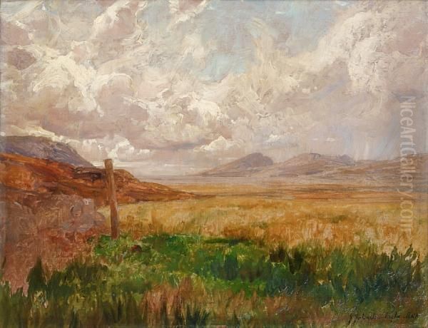 Coastal Landscape, Thought To Be Inireland Oil Painting by James Johnstone Inglis