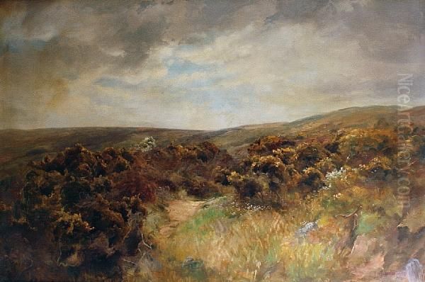 Moorland Landscape Oil Painting by James Johnstone Inglis