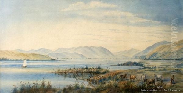 Southern Lake Oil Painting by Jane Inglis