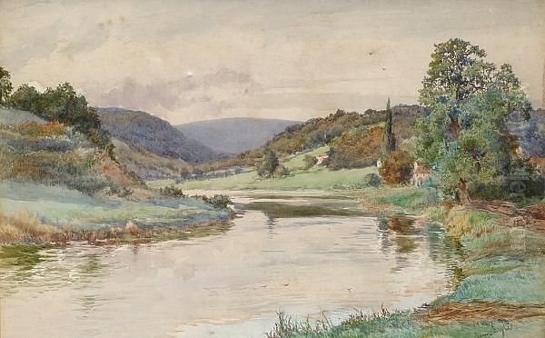 River Landscape Oil Painting by Jane Inglis