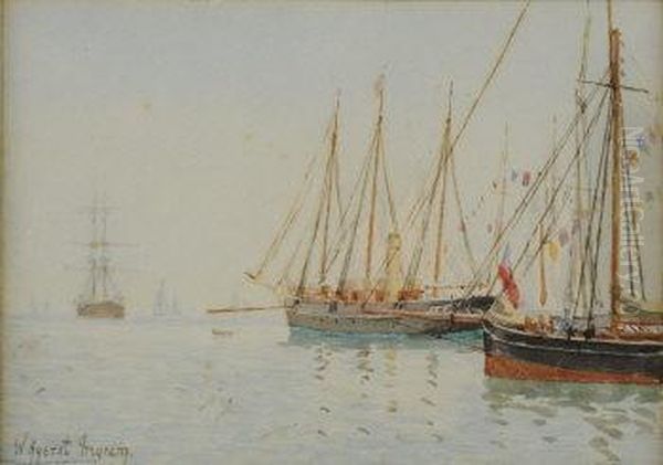 Shipping Oil Painting by William Ayerst Ingram