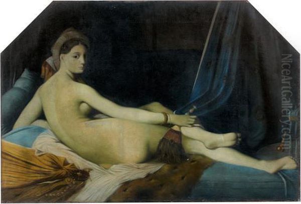 La Grande Odalisque Oil Painting by Jean Auguste Dominique Ingres