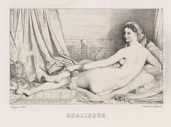 Odalisque Oil Painting by Jean Auguste Dominique Ingres