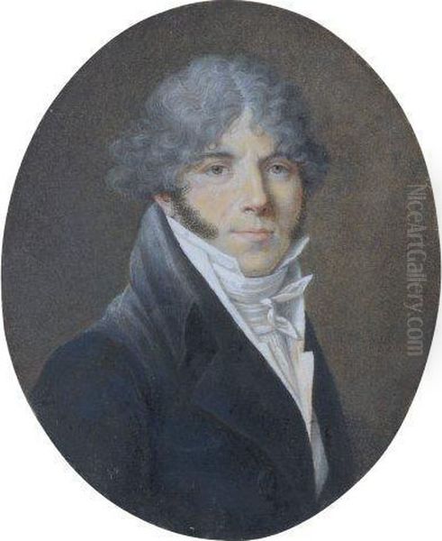 Miminiature Inspiree De Son Propore Portrait Par Son Fils Oil Painting by Jean Marie Joseph Ingres