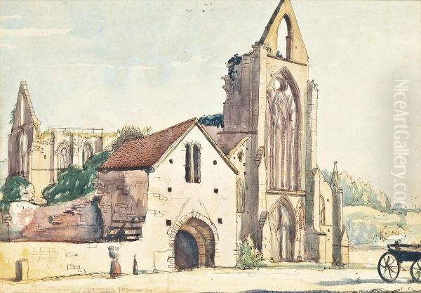 Tintern Abbey Oil Painting by James Dickson Innes