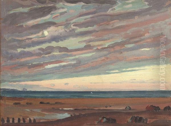 Sea At Sunset Oil Painting by James Dickson Innes