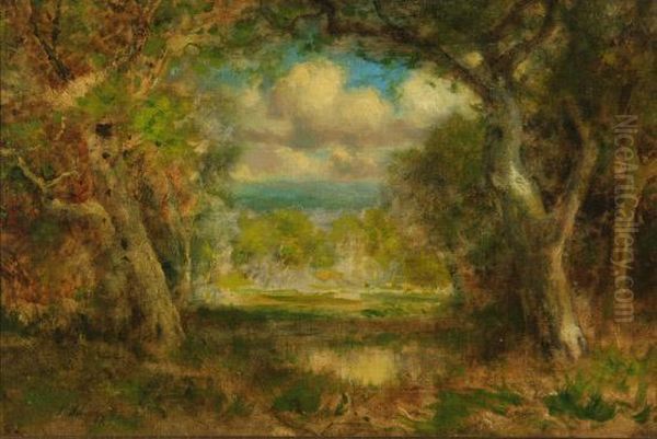 A Forest Clearing Oil Painting by George Inness