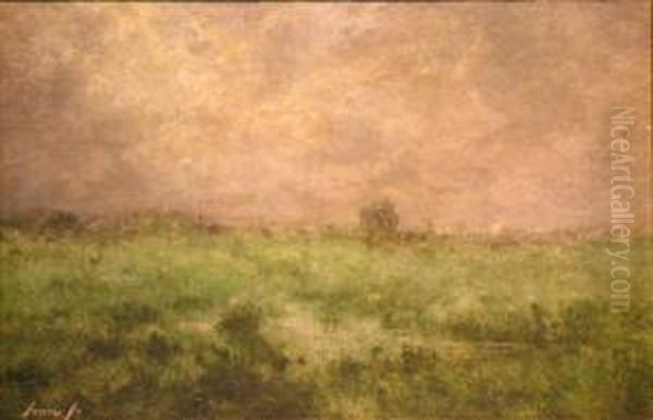 Spring Landscape Oil Painting by George Inness Jnr.