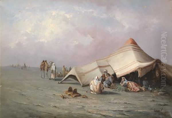 Campement Arabe Oil Painting by Inoel