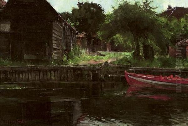 A Summer's Day On The River Oil Painting by John Henry Inskip