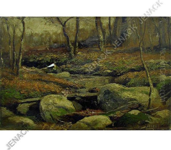 Landscape With Stream Oil Painting by Albert B. Insley