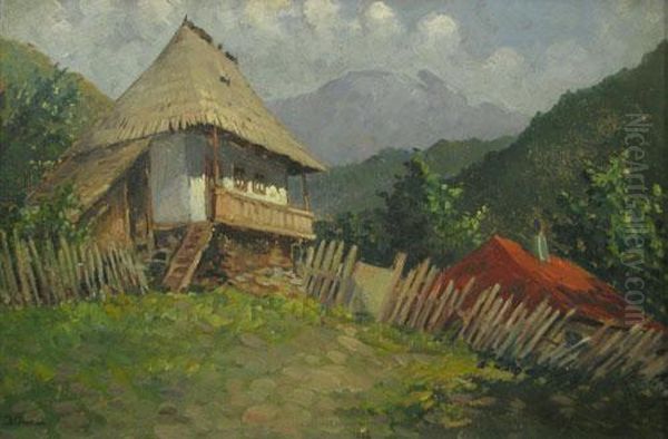 Casa Taraneasca Oil Painting by Isac Ioan