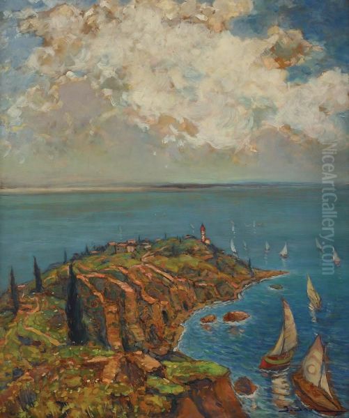 Italian Golf (grotta Di Nettuno) Oil Painting by Isac Ioan