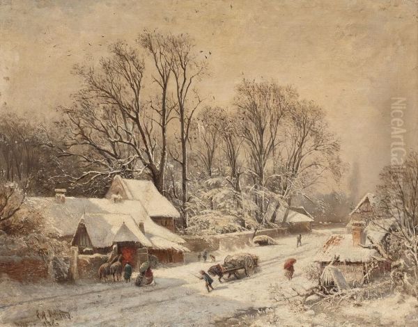 Pempelforterstrase Mit Blick Auf Den Malkastengarten Oil Painting by Edouard A. Ireland