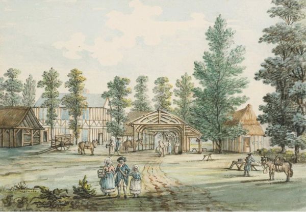 Market Day At The Village Of Tostes Oil Painting by Samuel Ireland