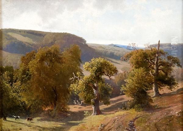 Paesaggio Collinare Oil Painting by Thomas Ireland