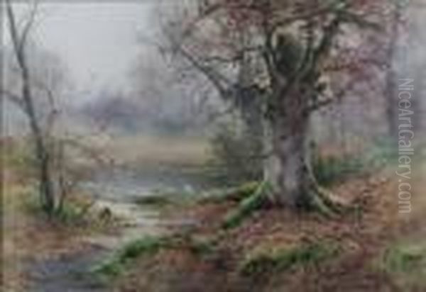 Autumnal River Landscapes Oil Painting by Thomas Tayler Ireland