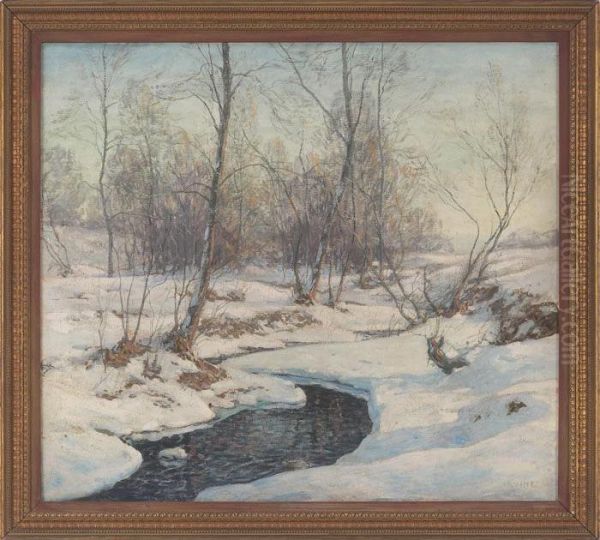 Forest Stream Oil Painting by Wilson Henry Irvine