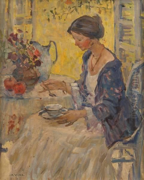 Le Petit Dejeuner Oil Painting by Wilson Henry Irvine