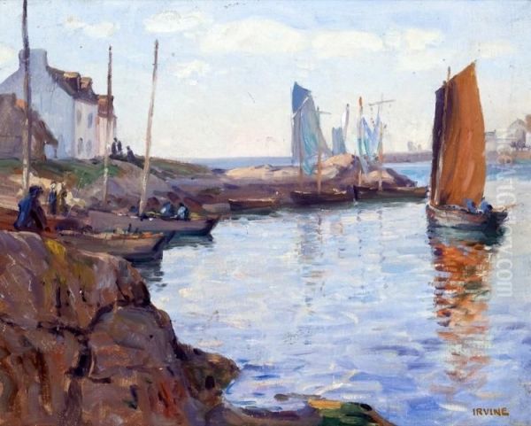 Brittany Coast Oil Painting by Wilson Henry Irvine