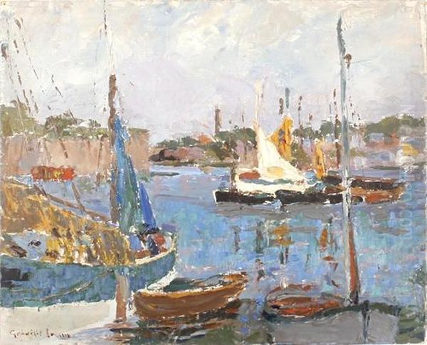 Harbour View Oil Painting by Greville Irwin