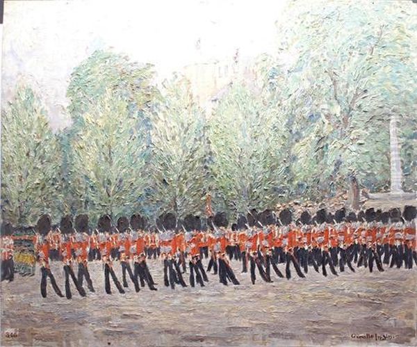 The King's Company Grenadier Guards, Escort To The Colour Oil Painting by Greville Irwin