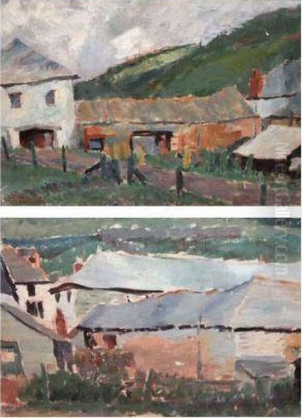 Studies Of Farmsteads Oil Painting by Greville Irwin