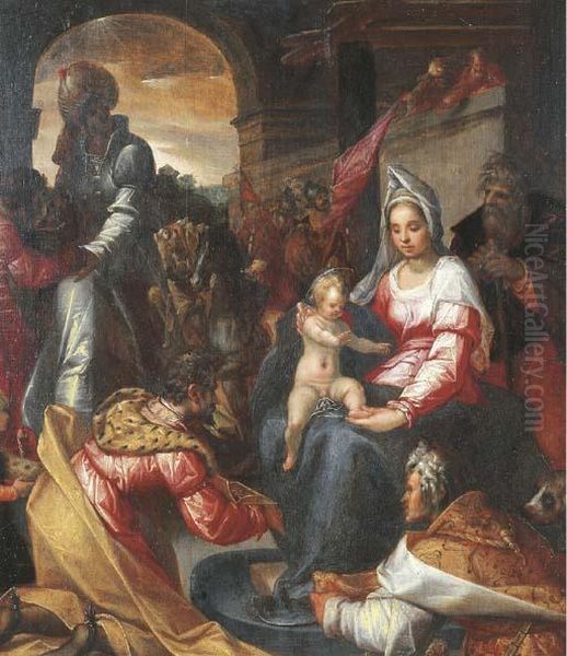 The Adoration Of The Magi Oil Painting by Pieter Fransz. Isaaksz.