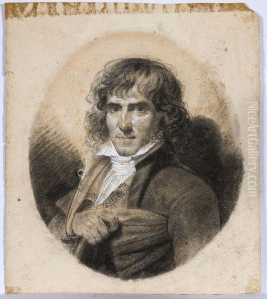 Portrait Du Sculpteur Joseph Chinard Oil Painting by Jean Baptiste Isabey