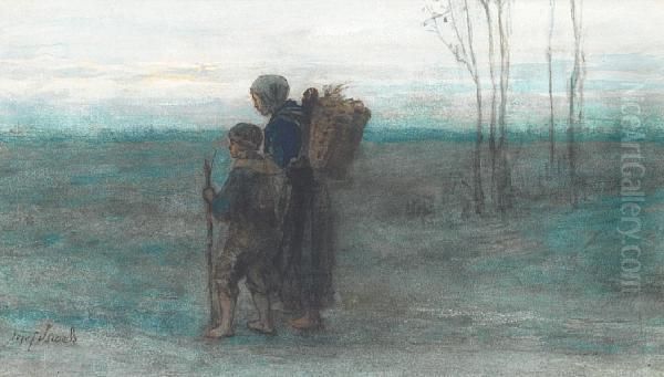 Returning Home Oil Painting by Josef Isaels