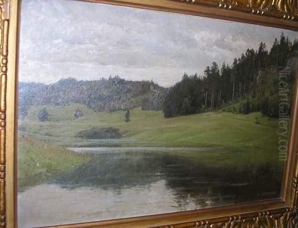 Lac De Montagne Oil Painting by Emile Isembart