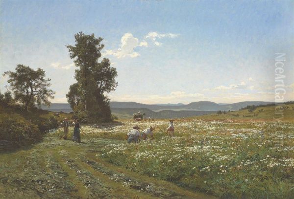 La Moisson Oil Painting by Marie-Victor Emile Isenbart